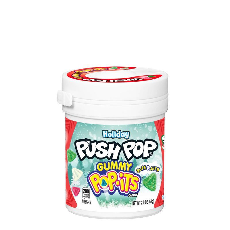 slide 1 of 5, Push Pop Gummy Pop-Its Christmas Candy Stocking Stuffers - 0.266oz, 0.266 oz