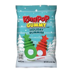 Ring Pop Gummies Trees Christmas Candy Stocking Stuffers - 3.4oz