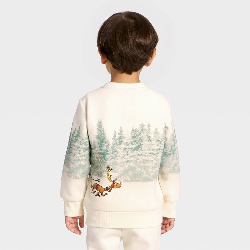slide 5 of 5, Toddler' The Grinch Fleece Sweatshirt - Cream 2T, 1 ct