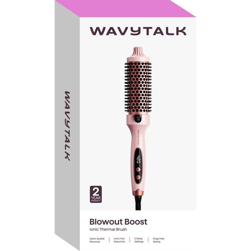 slide 2 of 10, Wavytalk Blowout Boost Ionic Thermal Brush 1.5'' for Blowout Look, Tourmaline Ceramic & Negative Ion Tech to Reduce Damage, Model 206, 1 ct