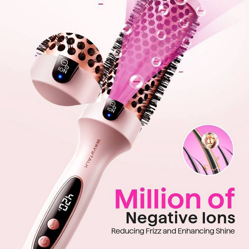 slide 6 of 10, Wavytalk Blowout Boost Ionic Thermal Brush 1.5'' for Blowout Look, Tourmaline Ceramic & Negative Ion Tech to Reduce Damage, Model 206, 1 ct