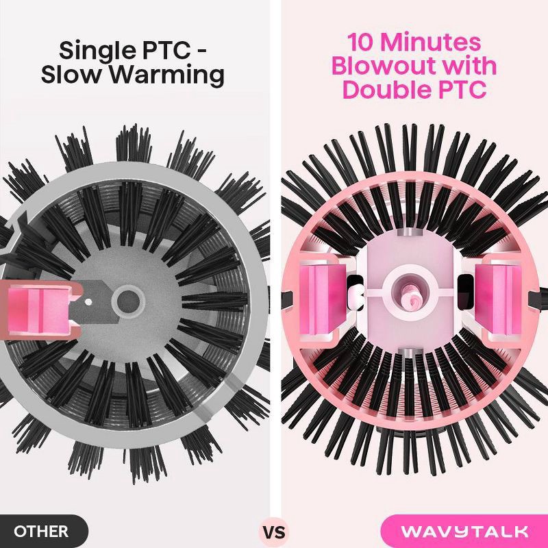 slide 8 of 10, Wavytalk Blowout Boost Ionic Thermal Brush 1.5'' for Blowout Look, Tourmaline Ceramic & Negative Ion Tech to Reduce Damage, Model 206, 1 ct