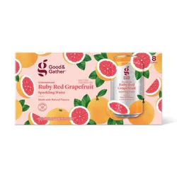 Ruby Red Grapefruit Sparkling Water Unsweetened - 8pk/12 fl oz Good & Gather™