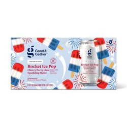 Rocket Ice Pop Cherry Berry Lime Sparkling Water - 8pk/12 fl oz Good & Gather™