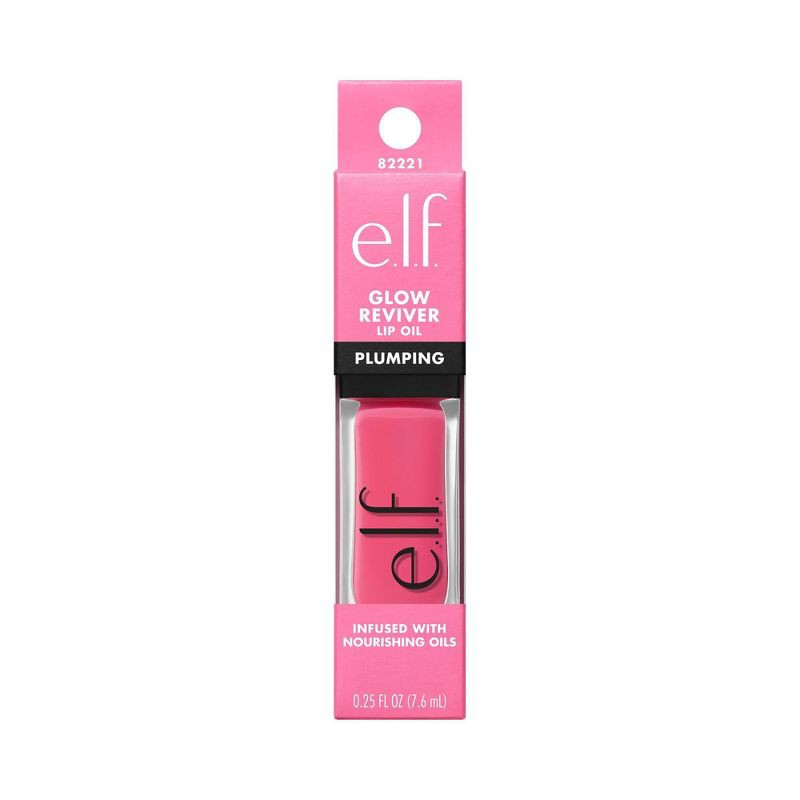 slide 10 of 11, e.l.f. Glow Reviver Plumping Lip Oil - Burst Bubble - 0.25 fl oz, 0.25 fl oz