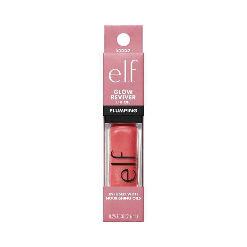 slide 10 of 11, e.l.f. Glow Reviver Plumping Lip Oil - Papayarazzi - 0.25 fl oz, 0.25 fl oz