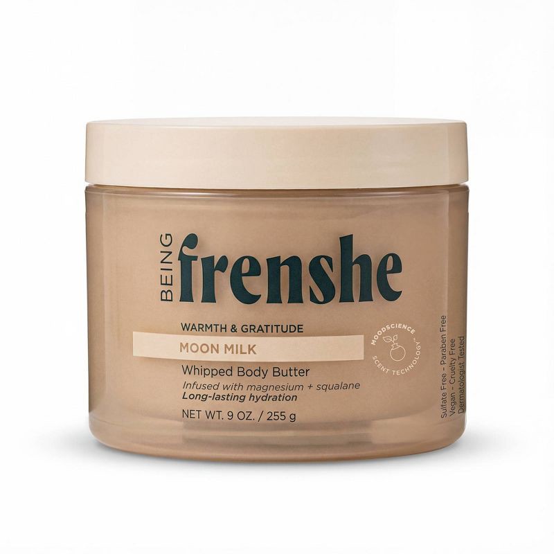 slide 1 of 7, Being Frenshe Moon Milk Moisturizing Whipped Body Butter - 9oz, 9 oz