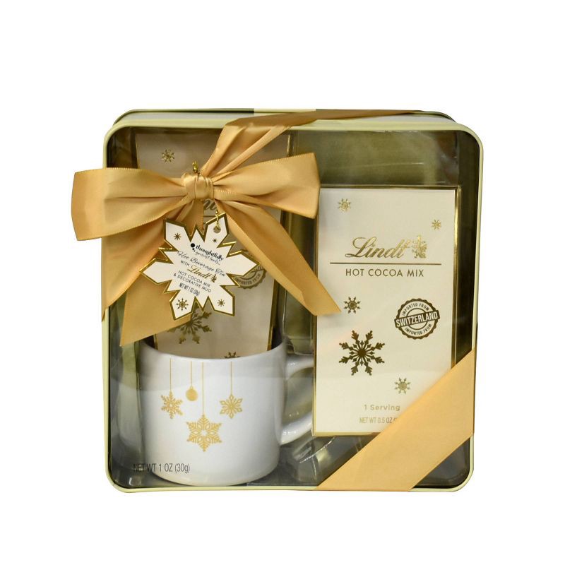 slide 1 of 3, MODERN GOURMET FOODS Seasonal Christmas Hot Beverage Tin with Lindt - 1oz, 1 oz