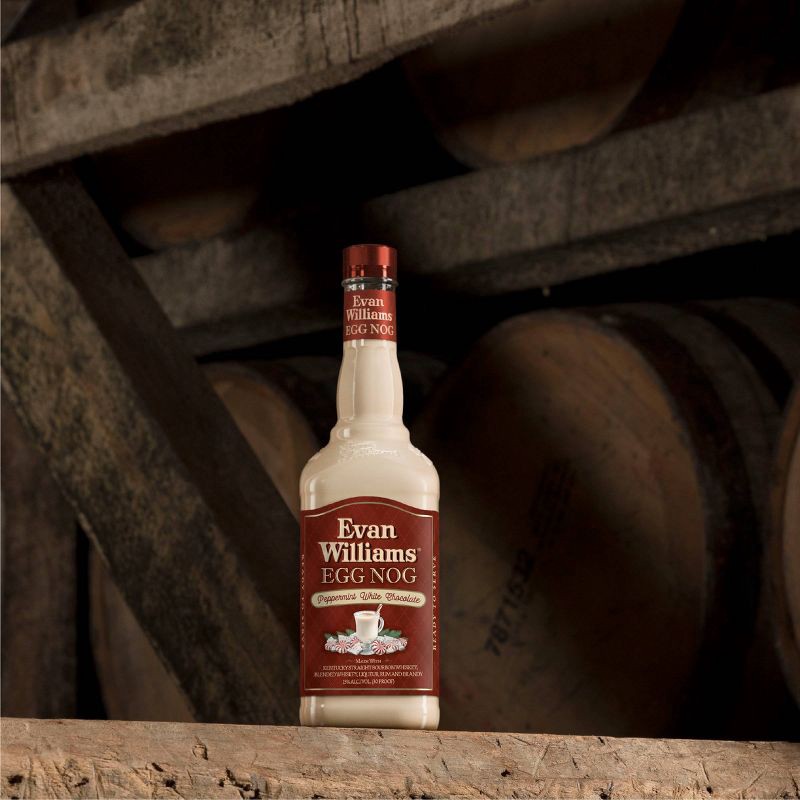 slide 3 of 8, Evan Williams Peppermint White Chocolate Egg Nog - 750ml Bottle, 750 ml