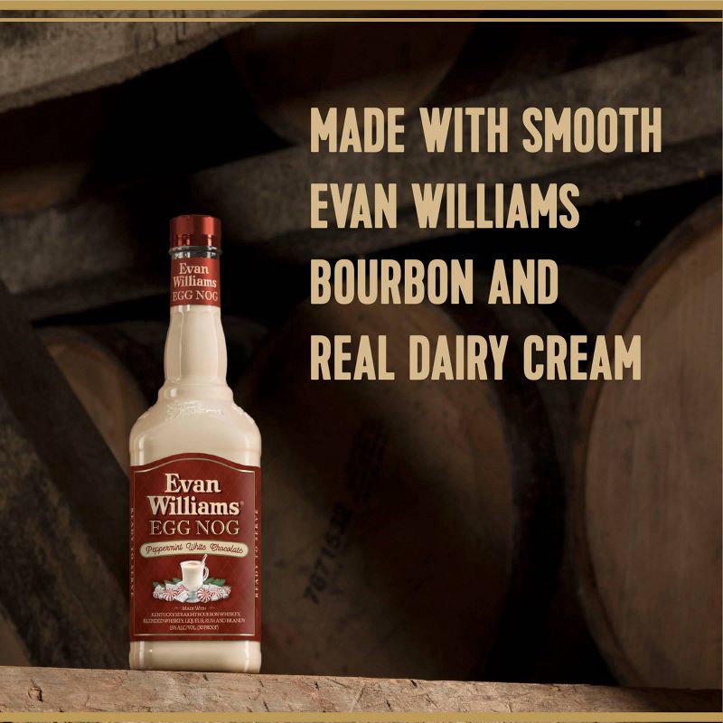 slide 6 of 8, Evan Williams Peppermint White Chocolate Egg Nog - 750ml Bottle, 750 ml