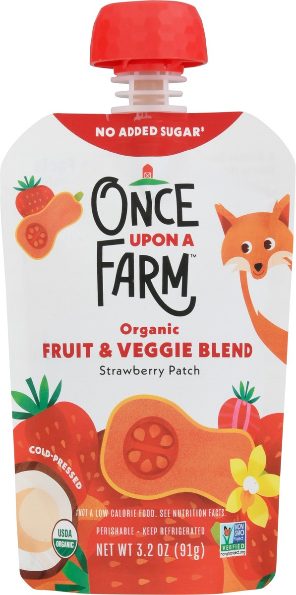 slide 3 of 14, Once Upon a Farm Organic Strawberry Patch Fruit & Veggie Blend 3.2 oz, 3.2 oz