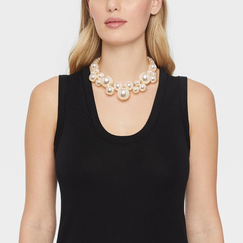 slide 2 of 4, Pearl Necklace - A New Day™ Gold/White, 1 ct