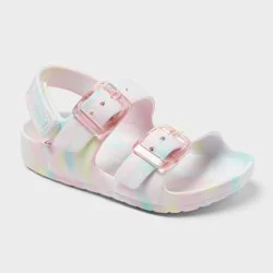 Toddler Blown EVA Ade Sandals - Cat & Jack™ White/Yellow/Blue 7T
