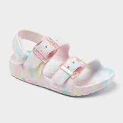 Toddler Blown EVA Ade Sandals - Cat & Jack™ White/Yellow/Blue 12T