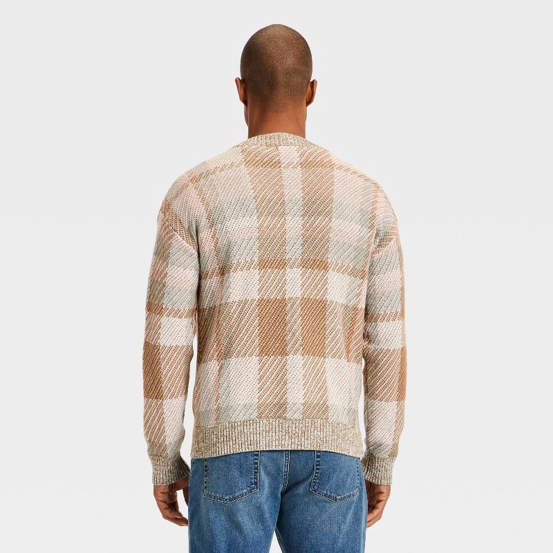 slide 2 of 3, Men's Long Sleeve Plaid V-Neck Cardigan Sweater - Goodfellow & Co™ S, 1 ct