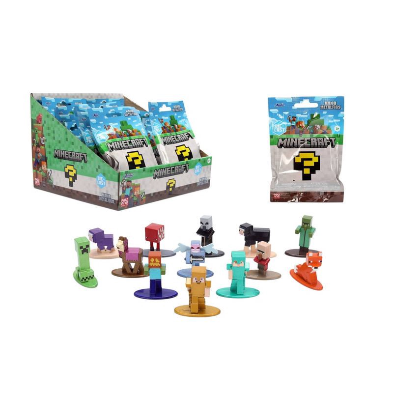 slide 1 of 8, Nano Metalfigs Minecraft Nano Blind Bag Action Figure, 1 ct