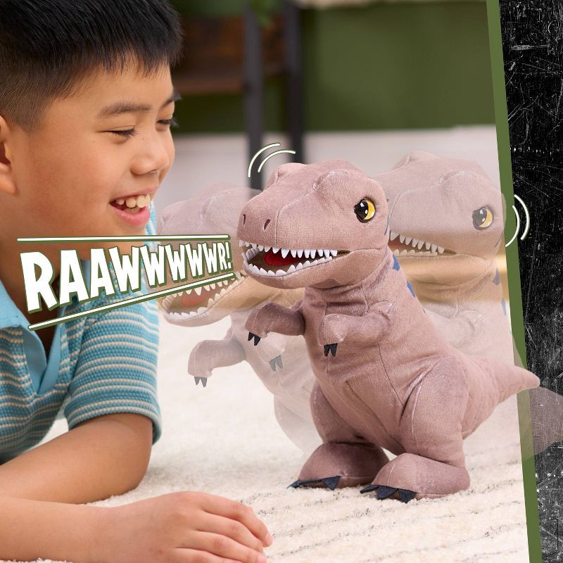 slide 5 of 6, Jurassic Park S26 Jurassic World Roarin' T-Rex Plush 27674 Stuffed Animals, 1 ct