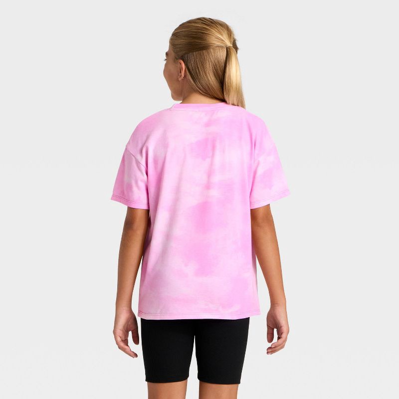 slide 3 of 4, Girls' Hello Kitty Short Sleeve Oversized Graphic T-Shirt - Pink M, 1 ct
