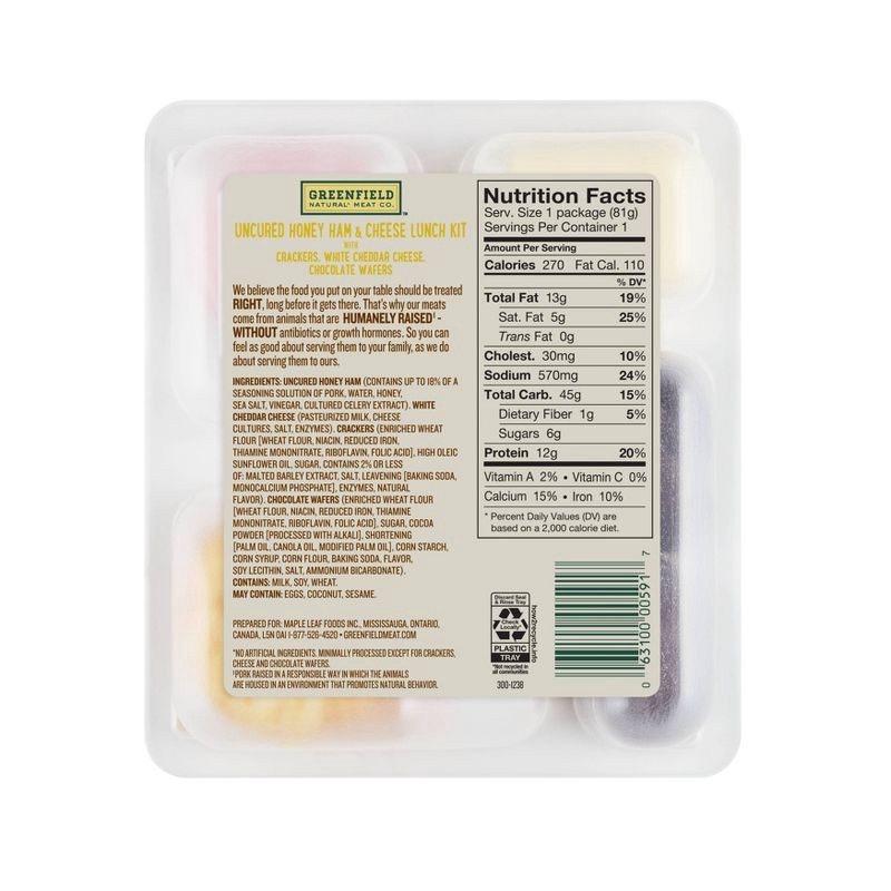 slide 2 of 4, Greenfield Natural Meat Co. Honey Ham Boneless Sliced Lunch Kit - 2.9oz, 2.9 oz