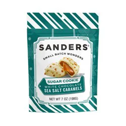 Sander's White Chocolate Sugar Cookie Sea Salt Caramel Christmas Chocolate - 7oz