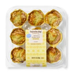 Spring Lemon Poppyseed Mini Muffins - 13oz/9ct - Favorite Day™