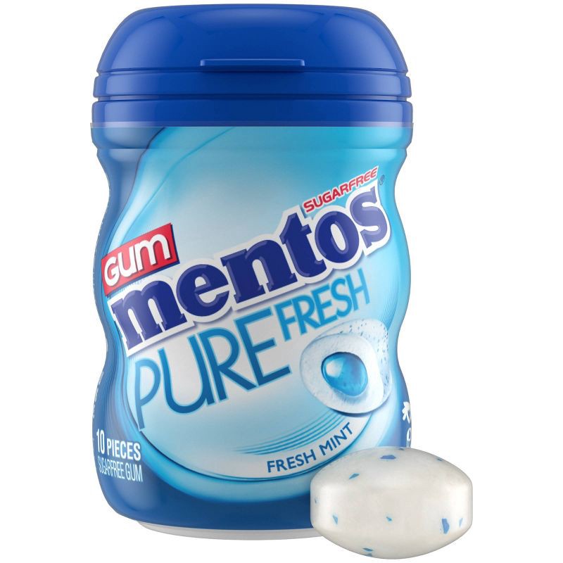slide 1 of 6, Mentos Pure Fresh Nano Bottle Fresh Gum Stocking Stuffers - Mint - 0.705oz, 0.705 oz