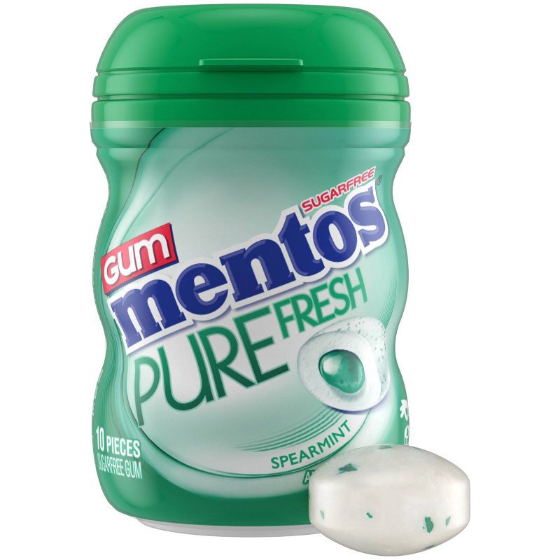 slide 4 of 7, Mentos Pure Fresh Nano Bottle Gum Stocking Stuffers - Spearmint - 0.705oz, 0.705 oz