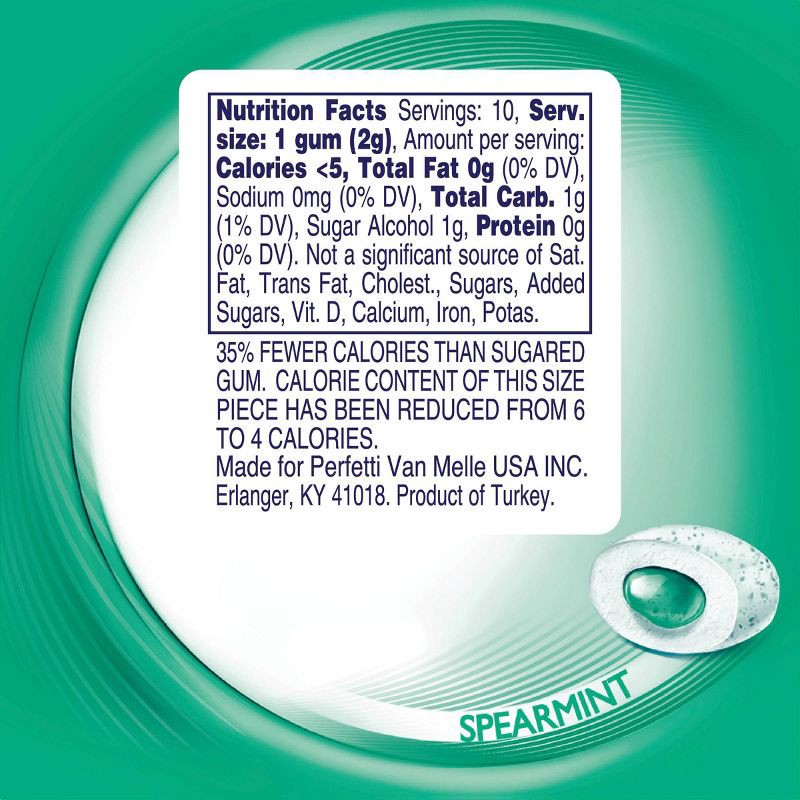 slide 5 of 7, Mentos Pure Fresh Nano Bottle Gum Stocking Stuffers - Spearmint - 0.705oz, 0.705 oz