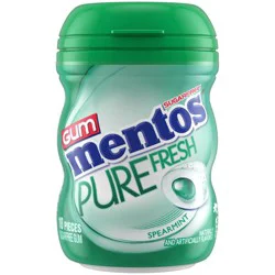Mentos Pure Fresh Nano Bottle Gum Stocking Stuffers - Spearmint - 0.705oz