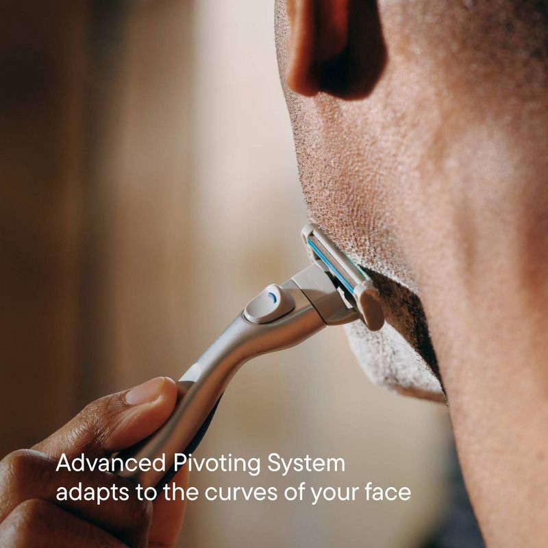 slide 4 of 9, Harry's Plus Men's Razor Handle with 2 Razor Blade Cartridges - Onyx, 1 ct