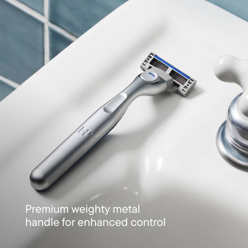 slide 6 of 9, Harry's Plus Men's Razor Handle with 2 Razor Blade Cartridges - Onyx, 1 ct
