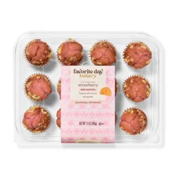 Spring Strawberry Mini Muffins - 12oz/12ct - Favorite Day™