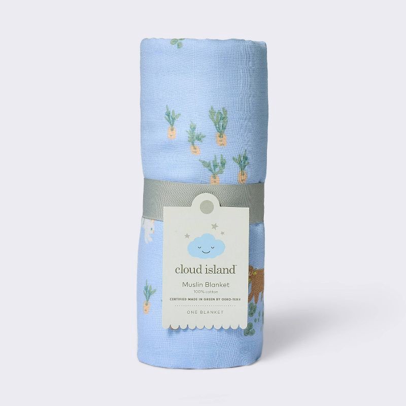 slide 4 of 4, Muslin Swaddle Blanket - Spring Garden - Cloud Island™, 1 ct