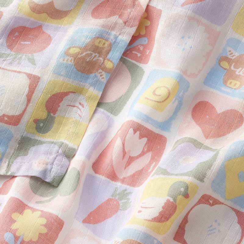 slide 3 of 4, Muslin Swaddle Blanket - Spring Grid - Cloud Island™, 1 ct