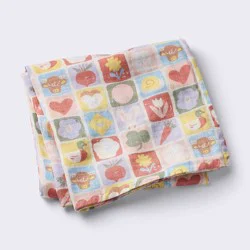 Muslin Swaddle Blanket - Spring Grid - Cloud Island™