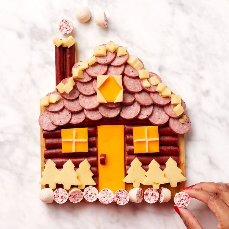 slide 4 of 6, Hickory Farms Christmas Gift Set Charcuterie Chalet Board Kit - 14.6oz, 14.6 oz