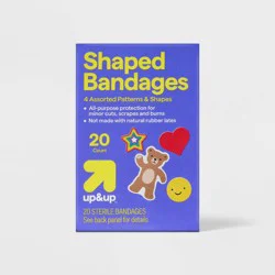 Kids' Deco Bandages in Fun Shapes - 20ct - up&up™