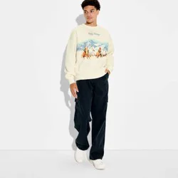 Men's Holiday Horses Crewneck Sweatshirt - Original Use™ Cream S