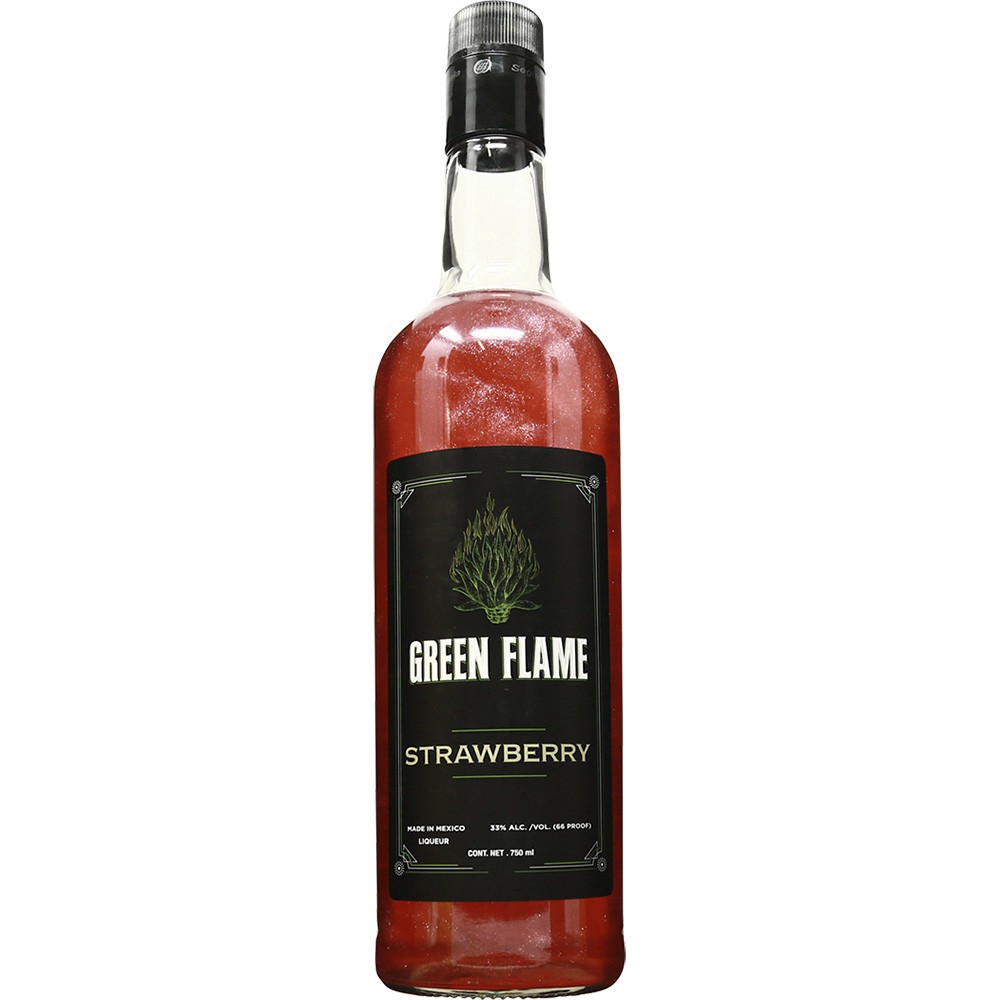 slide 1 of 1, Green Flame Strawberry Tequila, 750 ml