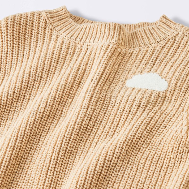 slide 2 of 4, Baby Boys' 2pc Cloud Sweater Top and Modal Ribbed Leggings Set - Cloud Island™ Brown 18M, 2 ct