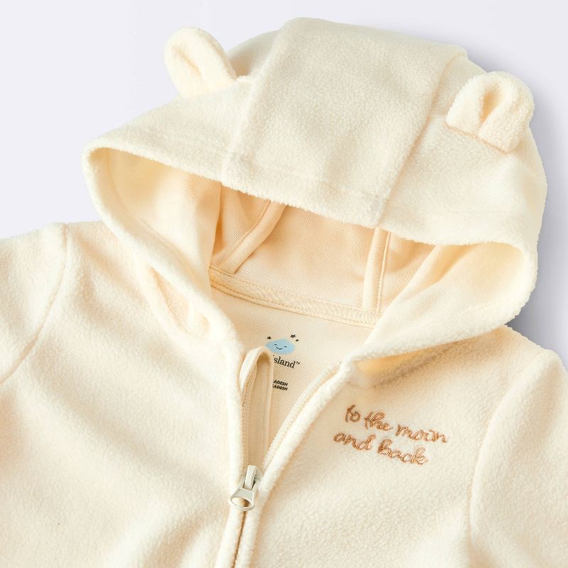 slide 3 of 4, Baby Hooded Love You to the Moon and Back Pramsuit Romper - Cloud Island™ Cream 18M, 1 ct