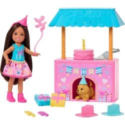 Barbie Family & Friends Club Chelsea Surprise Birthday Party Playset with Small Doll & 10+ Accessories