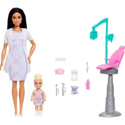 Barbie Careers Dentist Playset with Brunette Fashion Doll, Small Doll, Exam Chair & Accessories