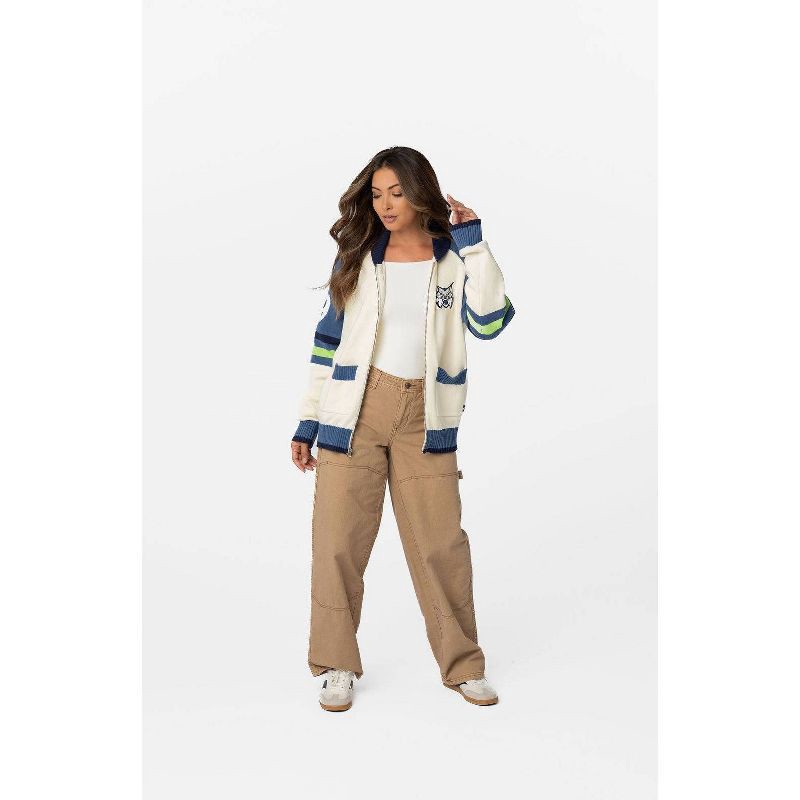 slide 1 of 7, WNBA Minnesota Lynx Raglan Zip-Up Cardigan - S, 1 ct