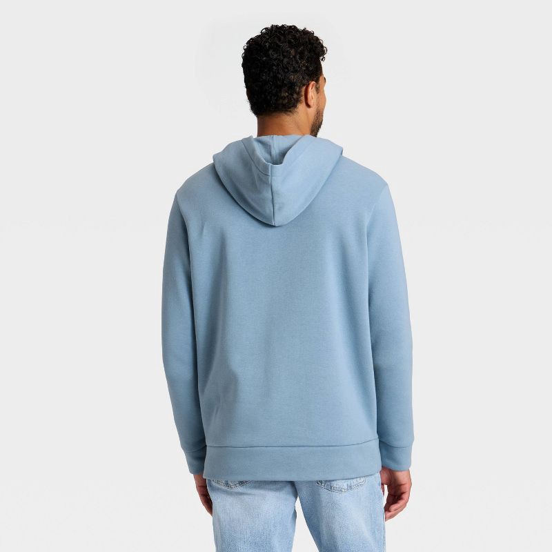slide 2 of 3, Men's Every Wear Fleece Hooded Sweatshirt - Goodfellow & Co™ Blue XL, 1 ct