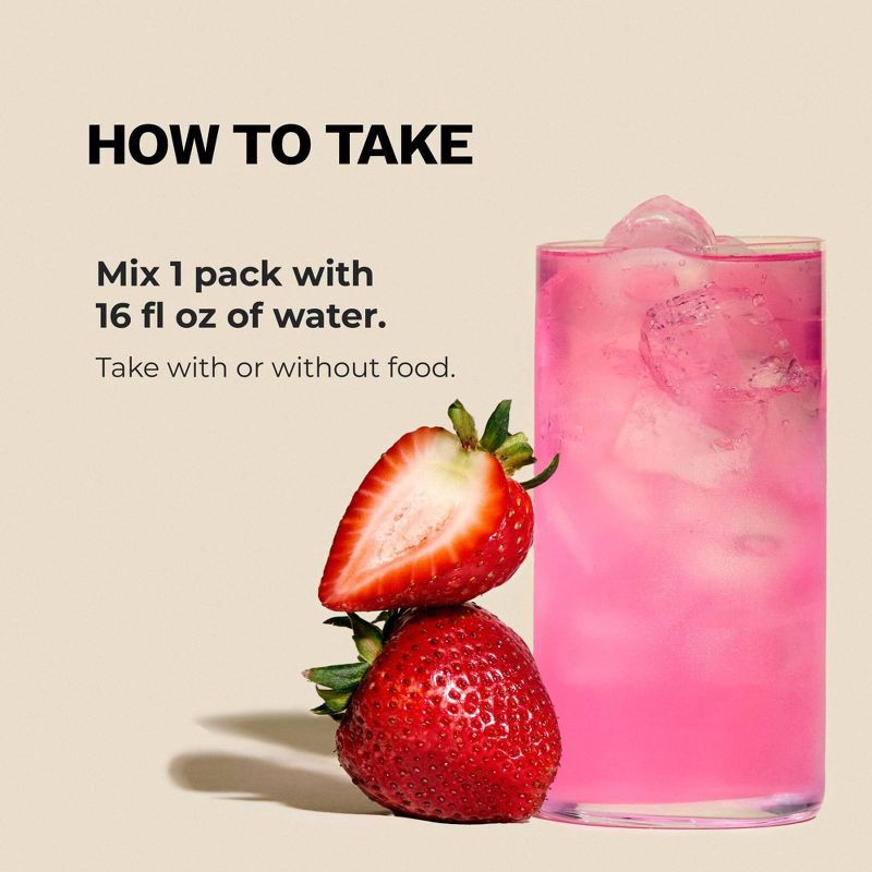 slide 6 of 7, HUM Nutrition Flatter Me Fiber GLP-1 Booster Stick Pack - Strawberry Lemon - 5ct, 5 ct