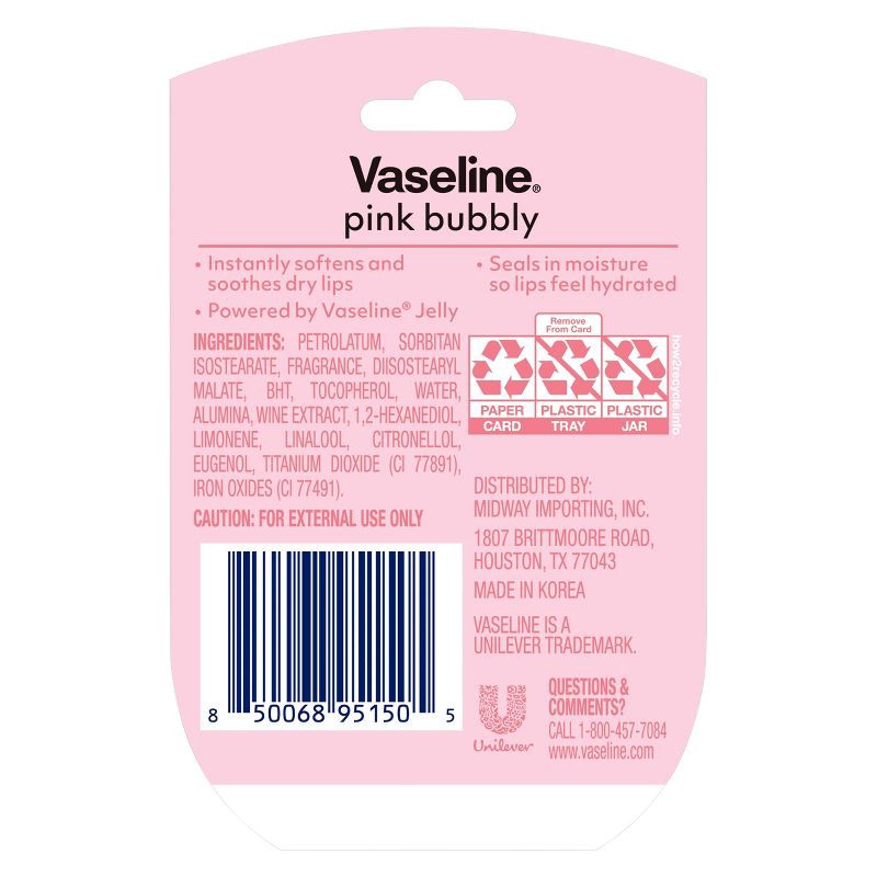 slide 2 of 9, Vaseline Holiday Limited Edition Lip Balm - Pink Bubbly Cutie - Travel Size - 0.25oz, 0.25 oz