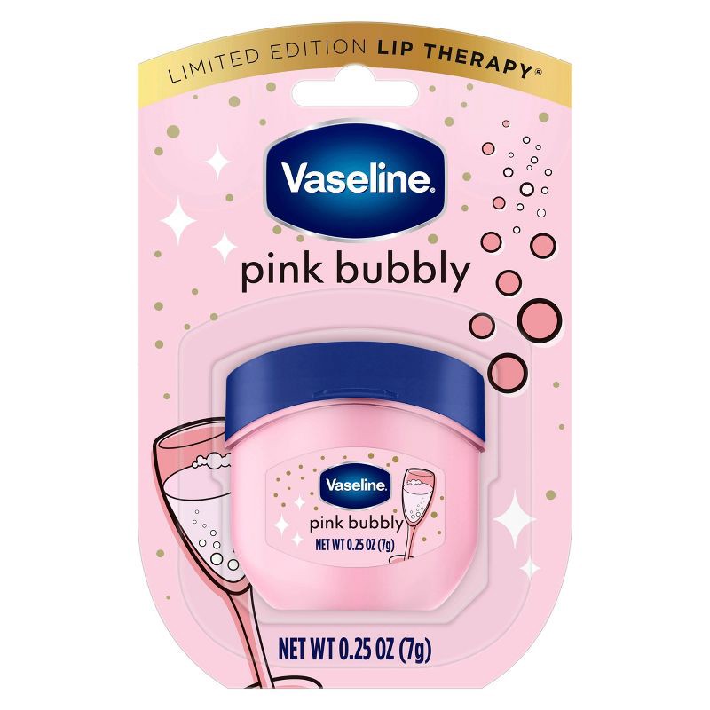slide 1 of 9, Vaseline Holiday Limited Edition Lip Balm - Pink Bubbly Cutie - Travel Size - 0.25oz, 0.25 oz