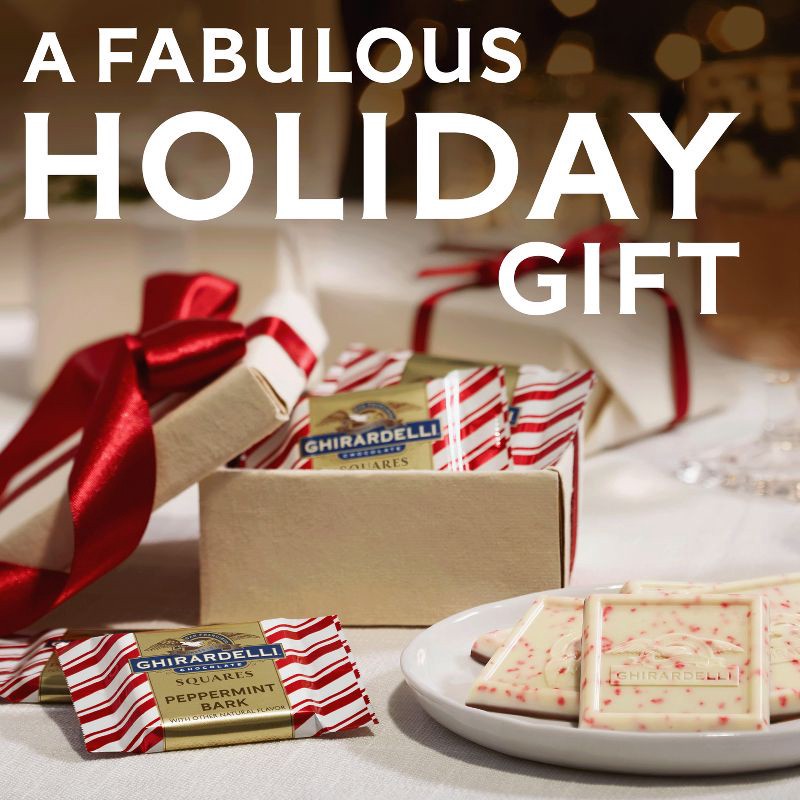 slide 6 of 7, Ghirardelli Christmas Candy Peppermint Bark Milk Chocolate Squares - 4.57oz, 4.57 oz