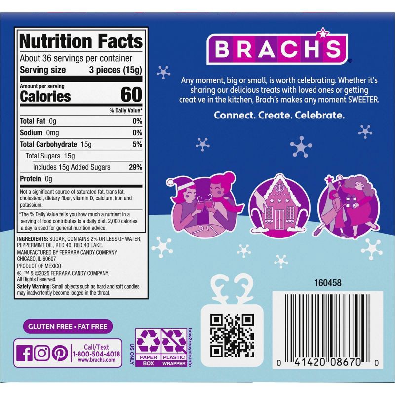 slide 7 of 8, Brach's Soft Peppermint Christmas Candy Box - 19.4oz/110ct, 19.4 oz, 110 ct